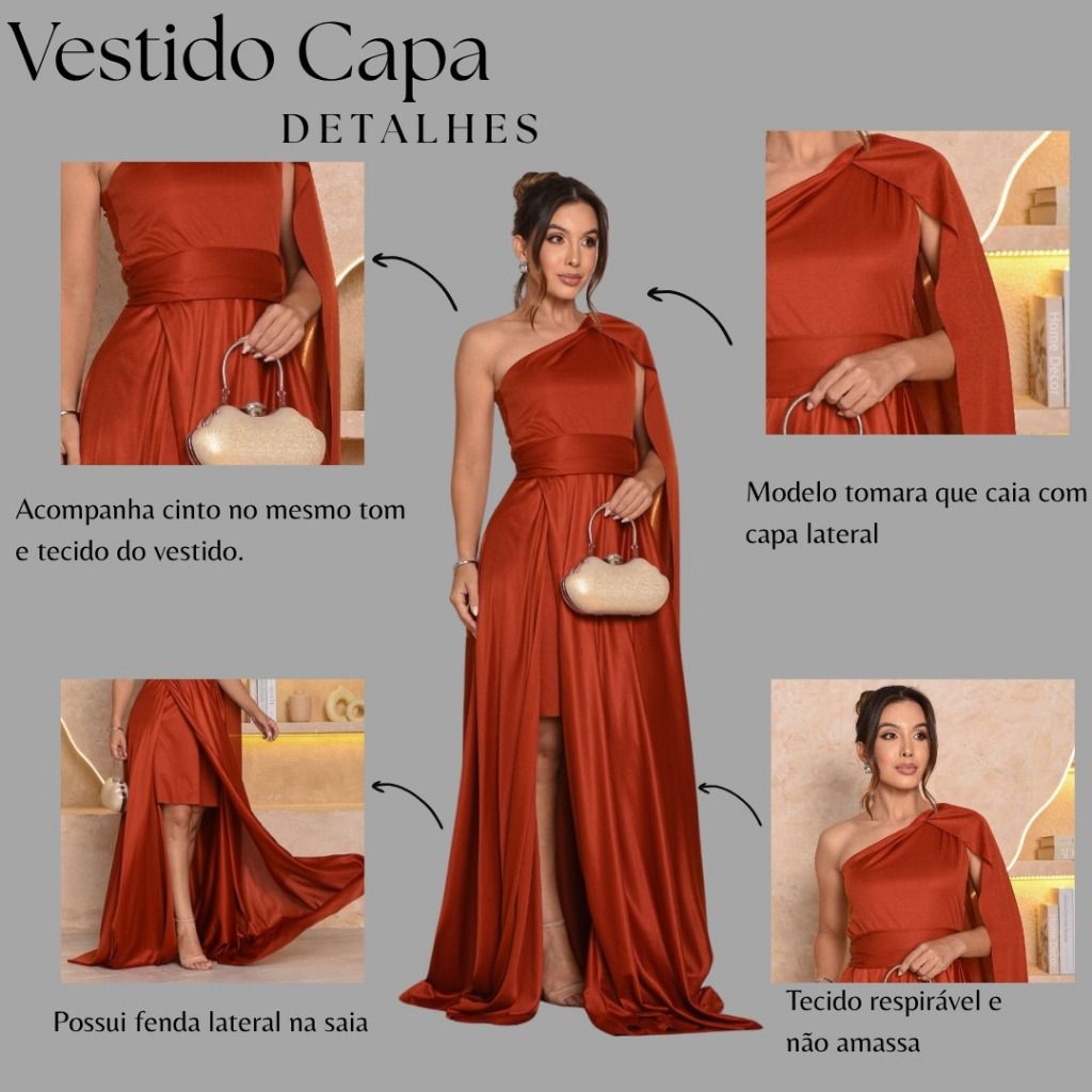Vestido Longo Festa: Elegância e Caimento Perfeito!