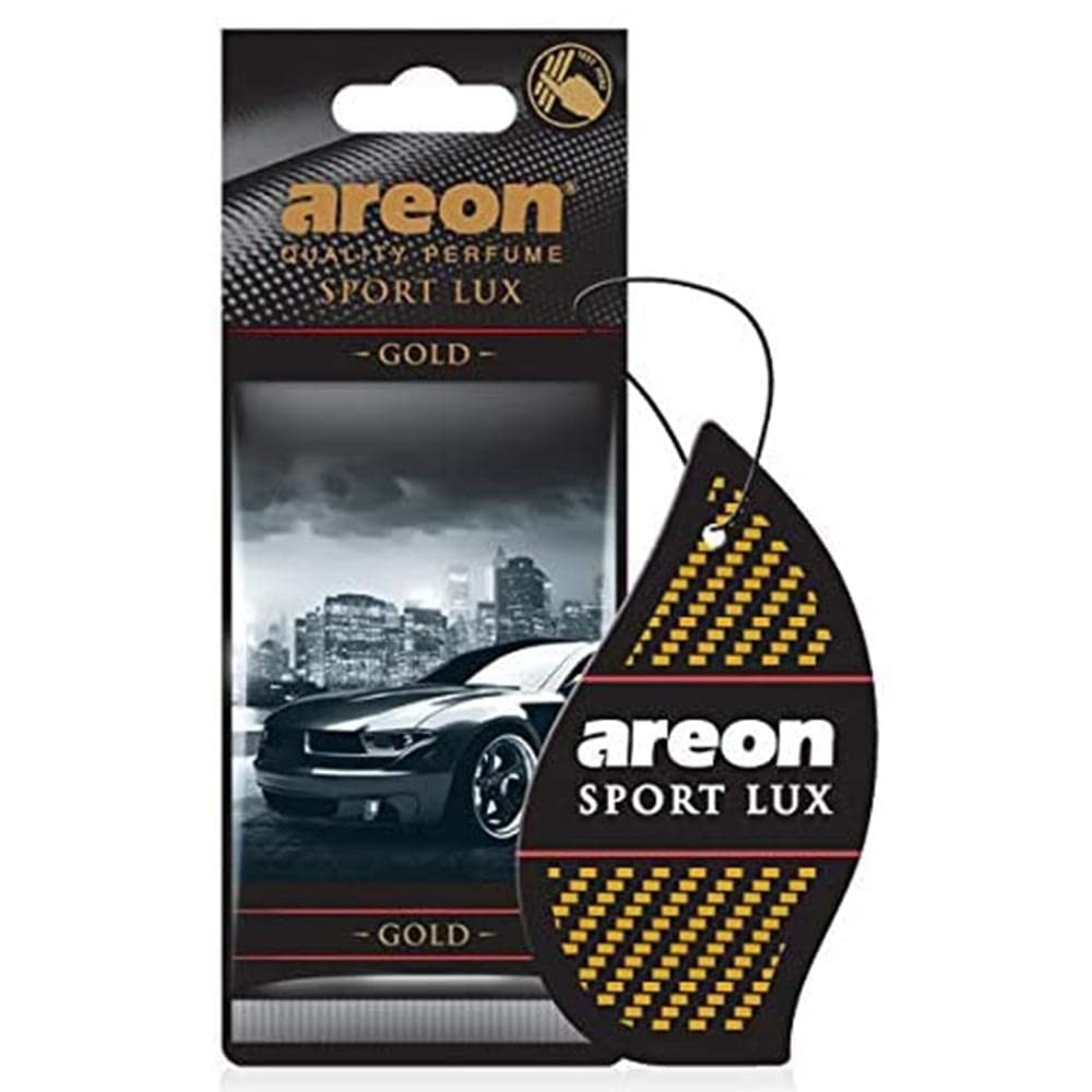 Kit 5 Perfumes Areon Sport Lux Gold: Aroma Esportivo e Sofisticado para Seu Carro