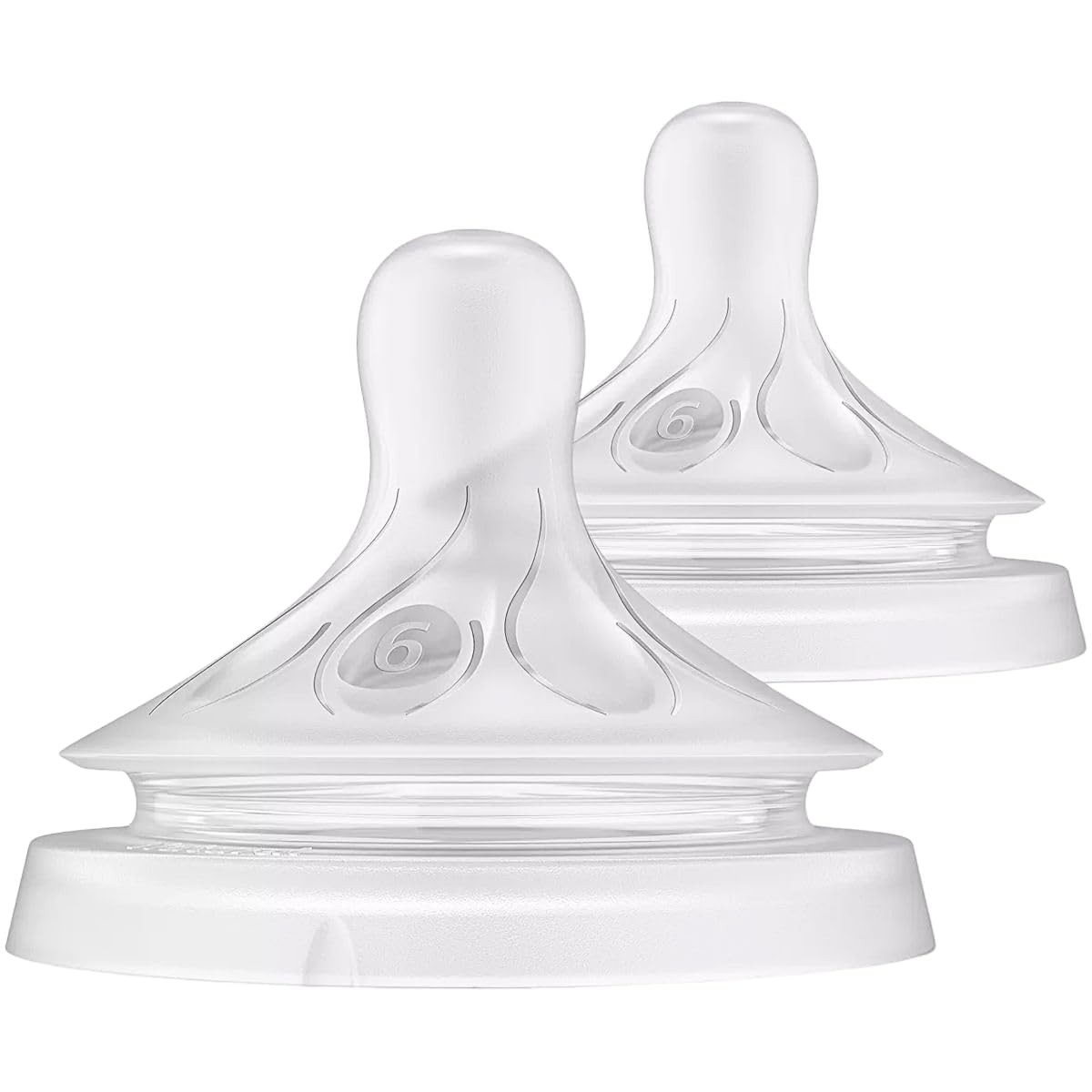Bicos Pétala 3.0 Philips Avent com Válvula Anticólica - Fluxo 6 para Líquidos Espessos, Pacote com 2