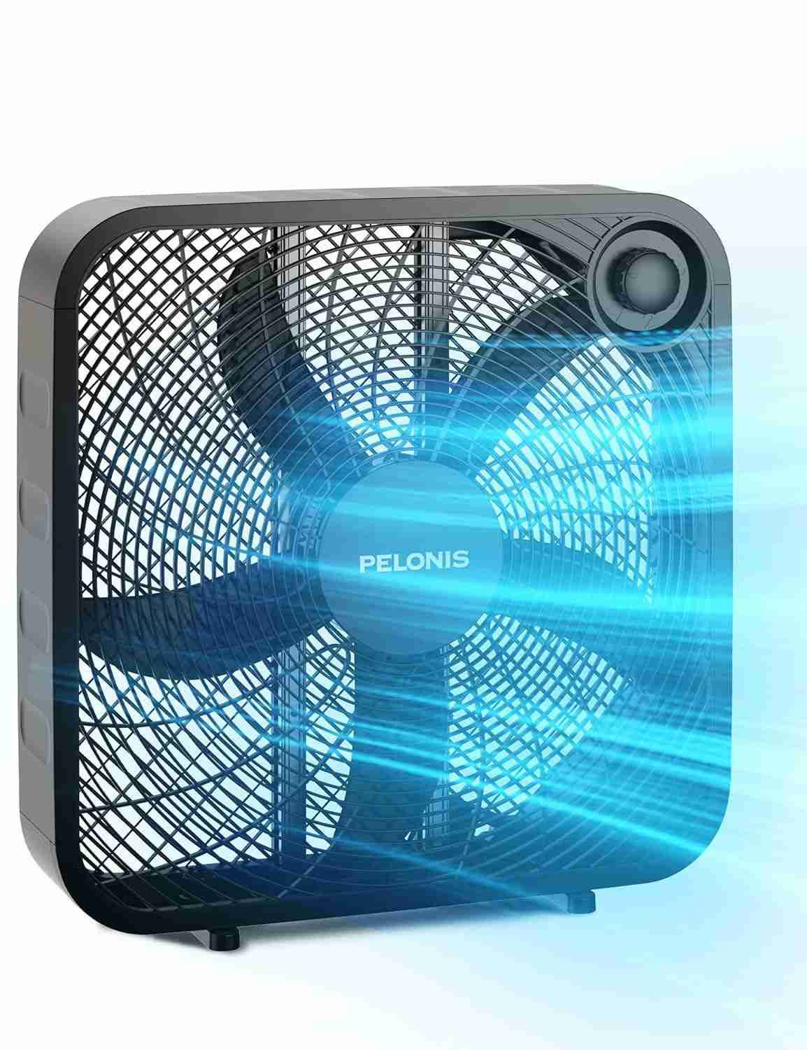 Ventilador de Caixa PELONIS 3 Velocidades PFB50A2ABB-V - Potente Circulação de Ar com Design Moderno