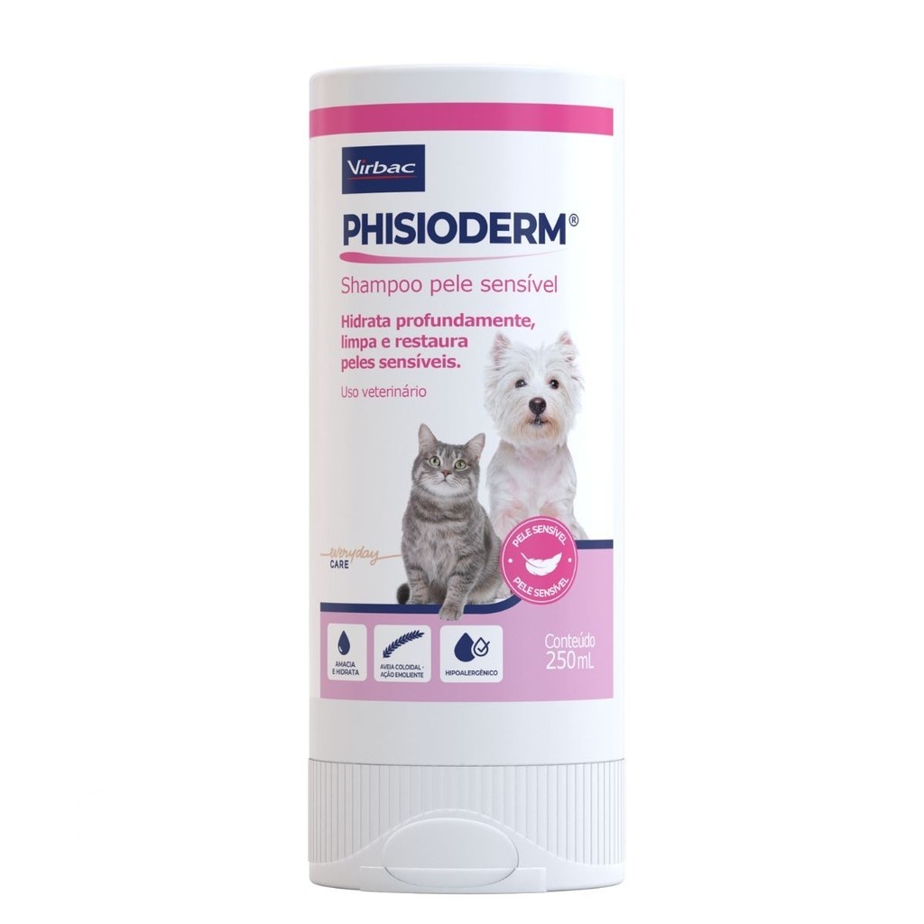 Phisioderm Pele Sensível: Alívio e Brilho para Cães e Gatos