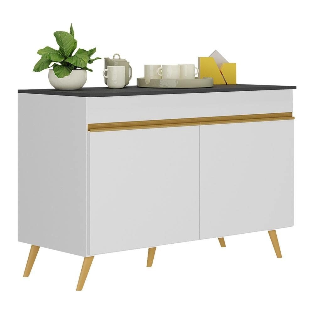 Balcão de Cozinha com Pia 120 cm - 2 Portas Modernas Veneza Multimóveis