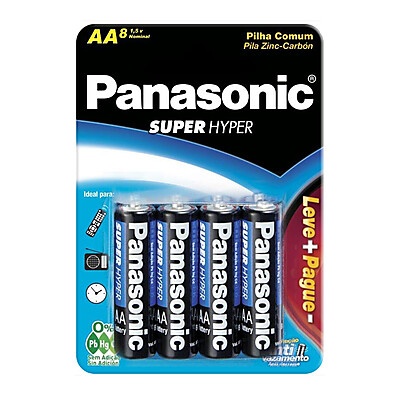 Pilha Panasonic AA: Energia Duradoura e Economia!
