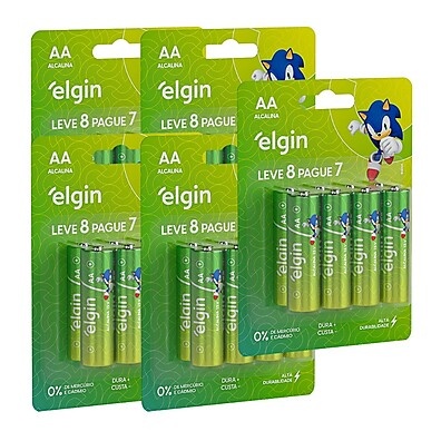 Pilhas AA Elgin: 40 Unidades para Energia Duradoura!