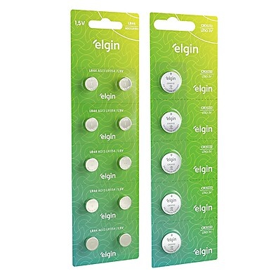 Pilhas Elgin CR2032 e LR44: Kit Essencial!