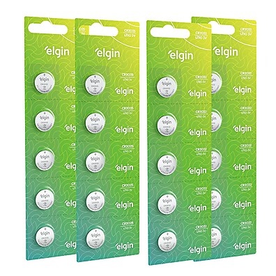 Pilhas Elgin CR2032/CR2025: Kit 10 + 10 - Energia Duradoura!