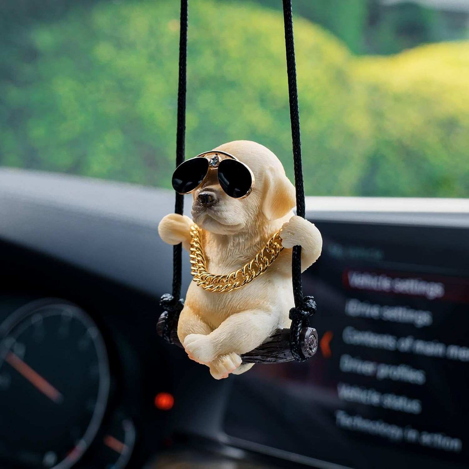 Pingente Labrador Carro Floruit: Acessório Divertido e Charmoso para Espelho Retrovisor