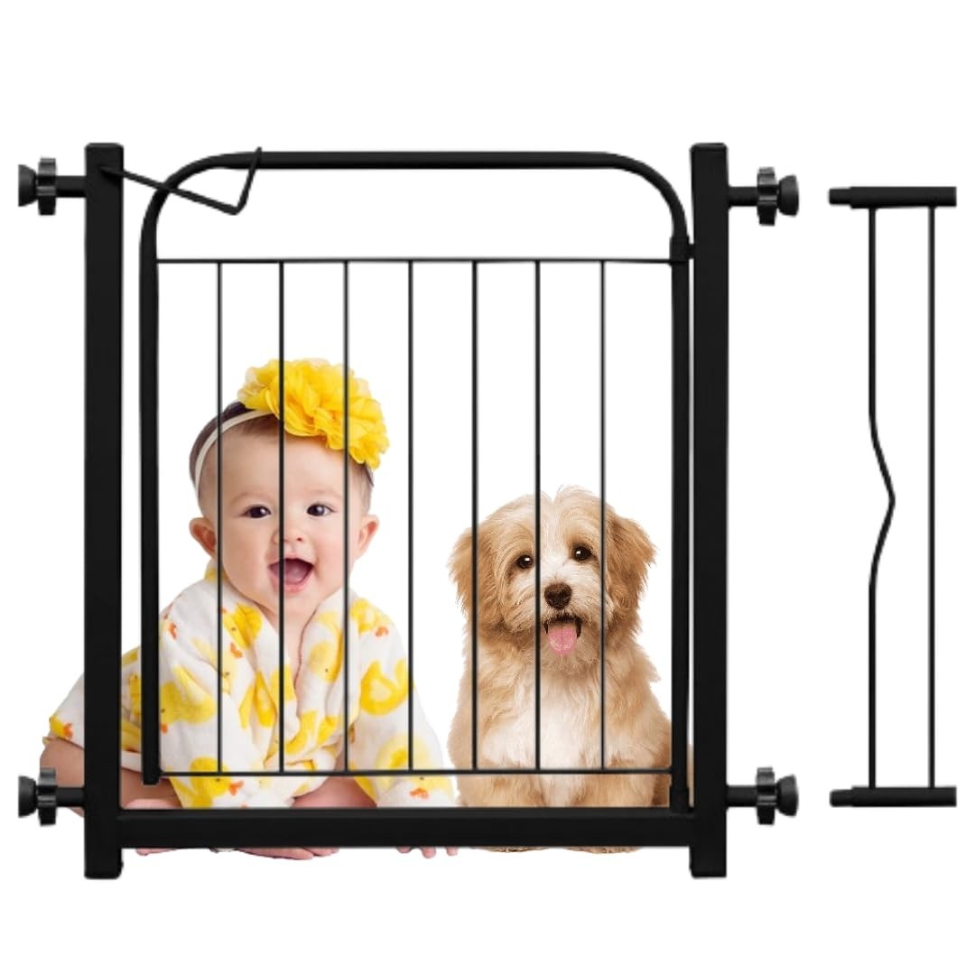 LideraMix - Portão de Segurança Ajustável para Pets e Crianças | 68-83cm | Aço com Pintura Epóxi