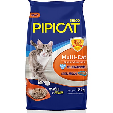Pipicat Multicat 12kg: Areia Higiênica Imbatível!