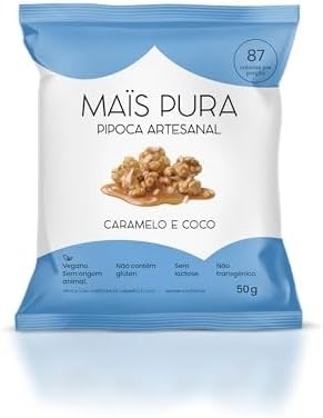 Mais Pura Pipoca Sabor Caramelo & Coco 50G
