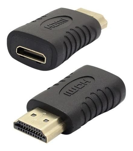Adaptador Mini HDMI Fêmea para HDMI Macho PIX: Conectividade Universal em Preto
