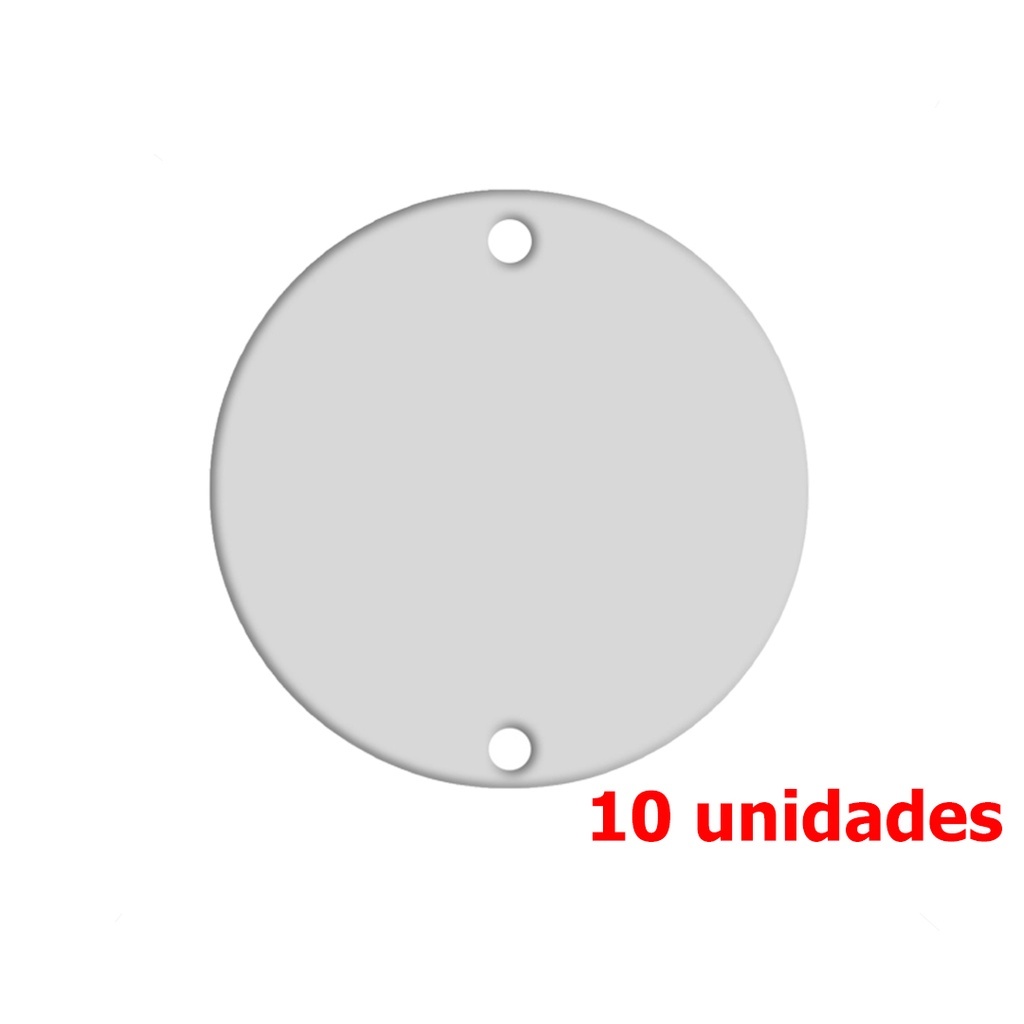 Placa Redonda 4" Branca: Acabamento Perfeito!