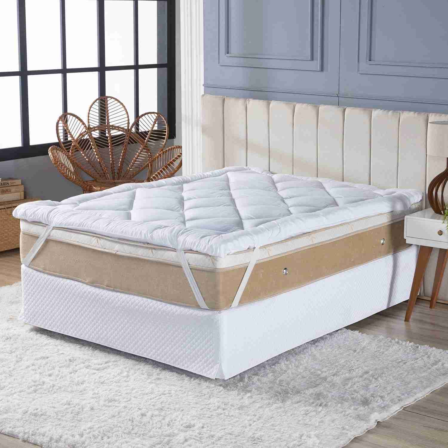 Pillow Top Toque de Pluma 650g/m² 5cm - Conforto Hotelaria no Seu Quarto (Casal)