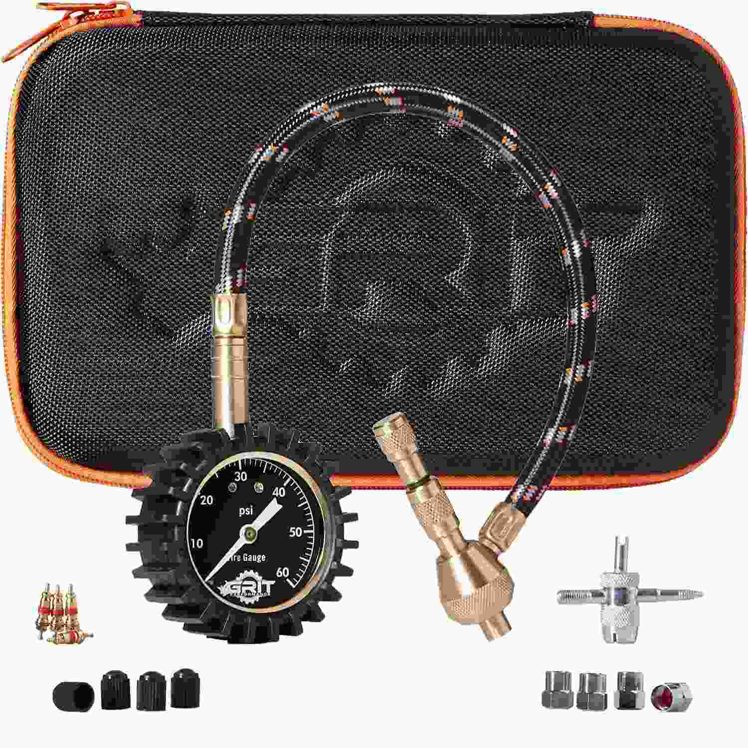 Medidor de Pressão de Pneu Grit Performance 0-60 PSI: Precisão e Durabilidade com Estojo Exclusivo