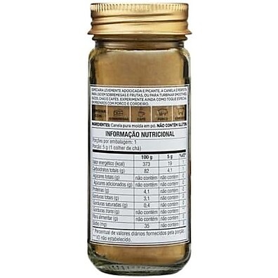 Canela em Pó BR Spices: Aroma e Sabor Intenso 50g