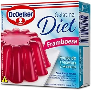 Dr.Oetker Dr. Oetker Gelatina Em Pó Diet Sabor Framboesa Sobremesa Com Sabor E Consistência Deliciosa Fácil De Fazer 12G
