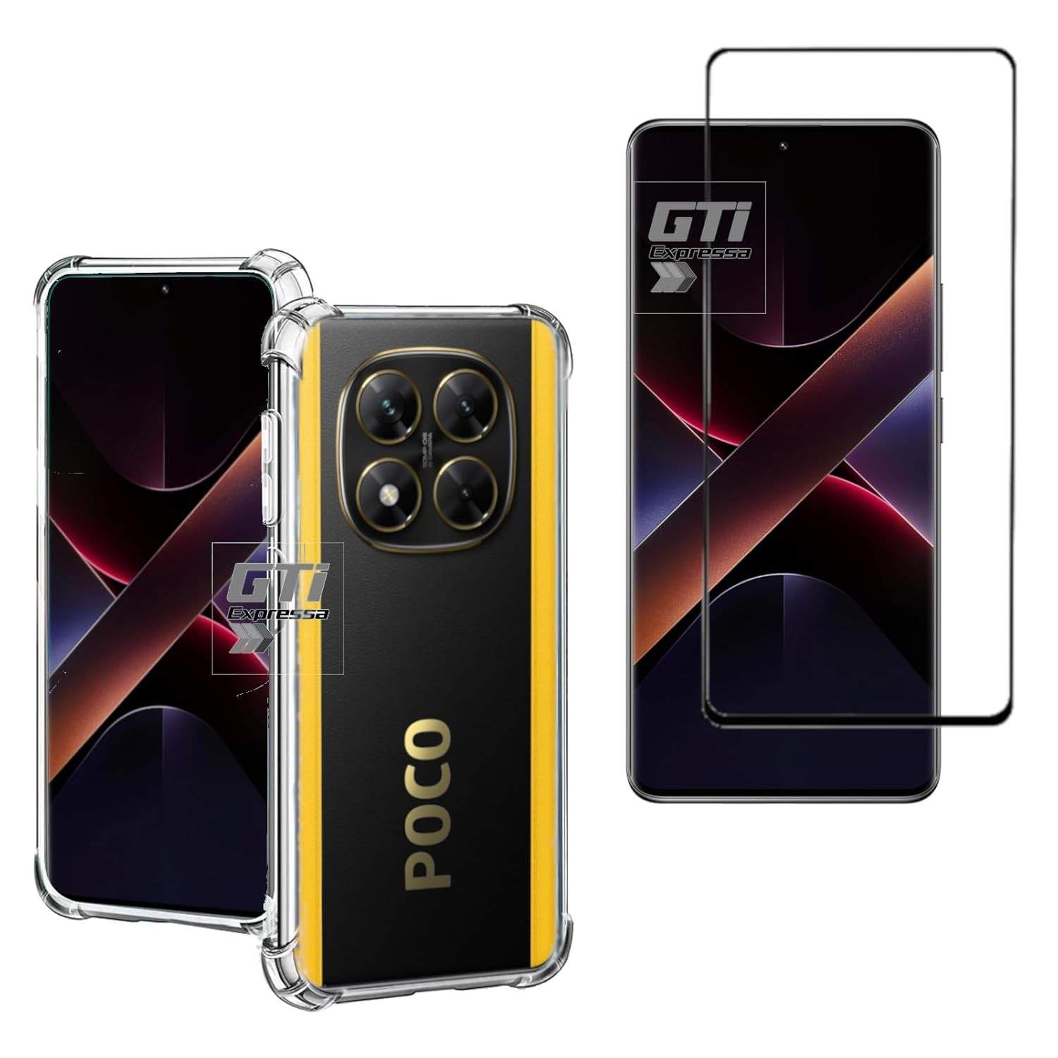 Kit Essencial: Capa Anti Impacto + Película de Vidro 9H para Xiaomi Poco X7
