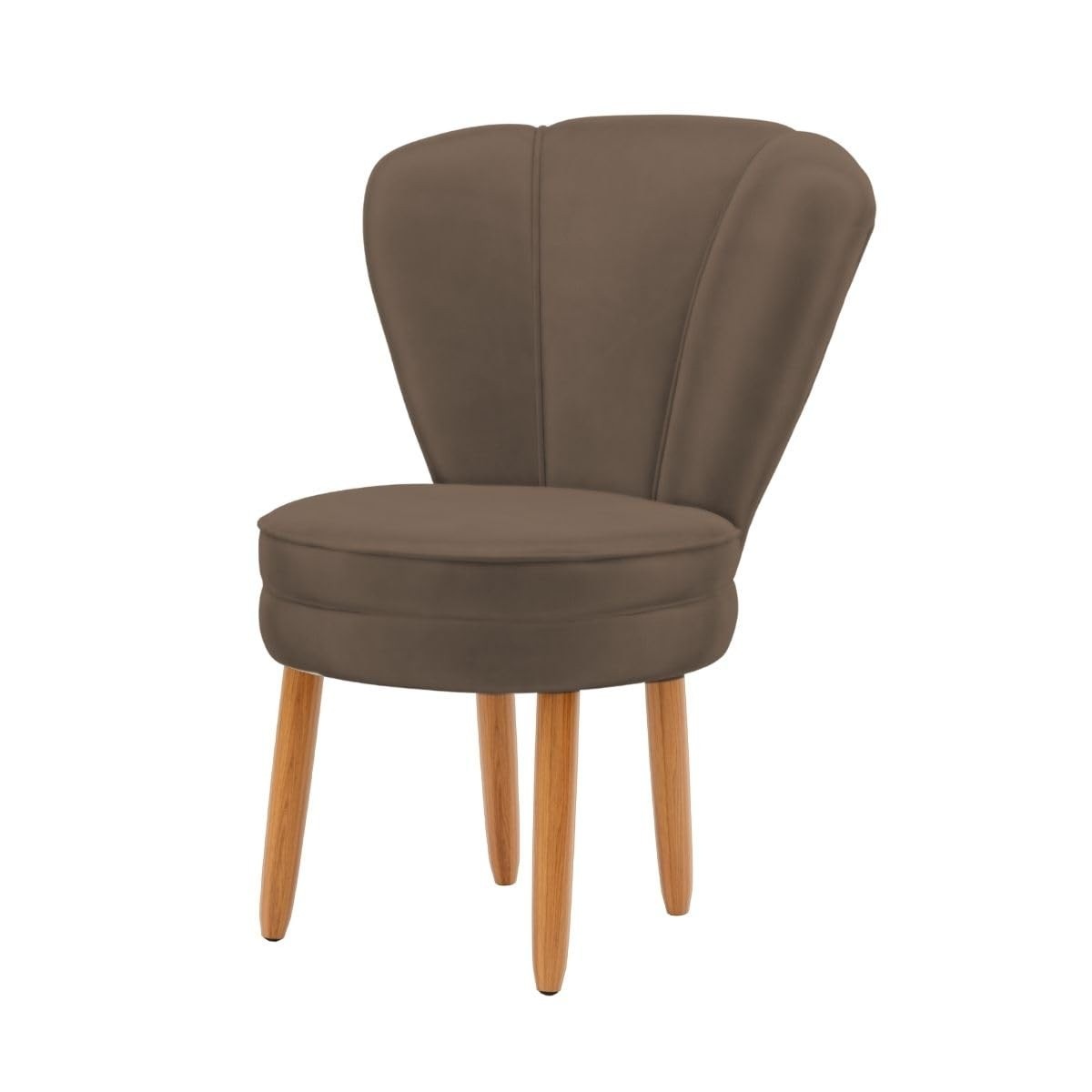 Cadeira Poltrona Recepção Veludo Marrom | Design Moderno e Conforto Premium MOBLAN