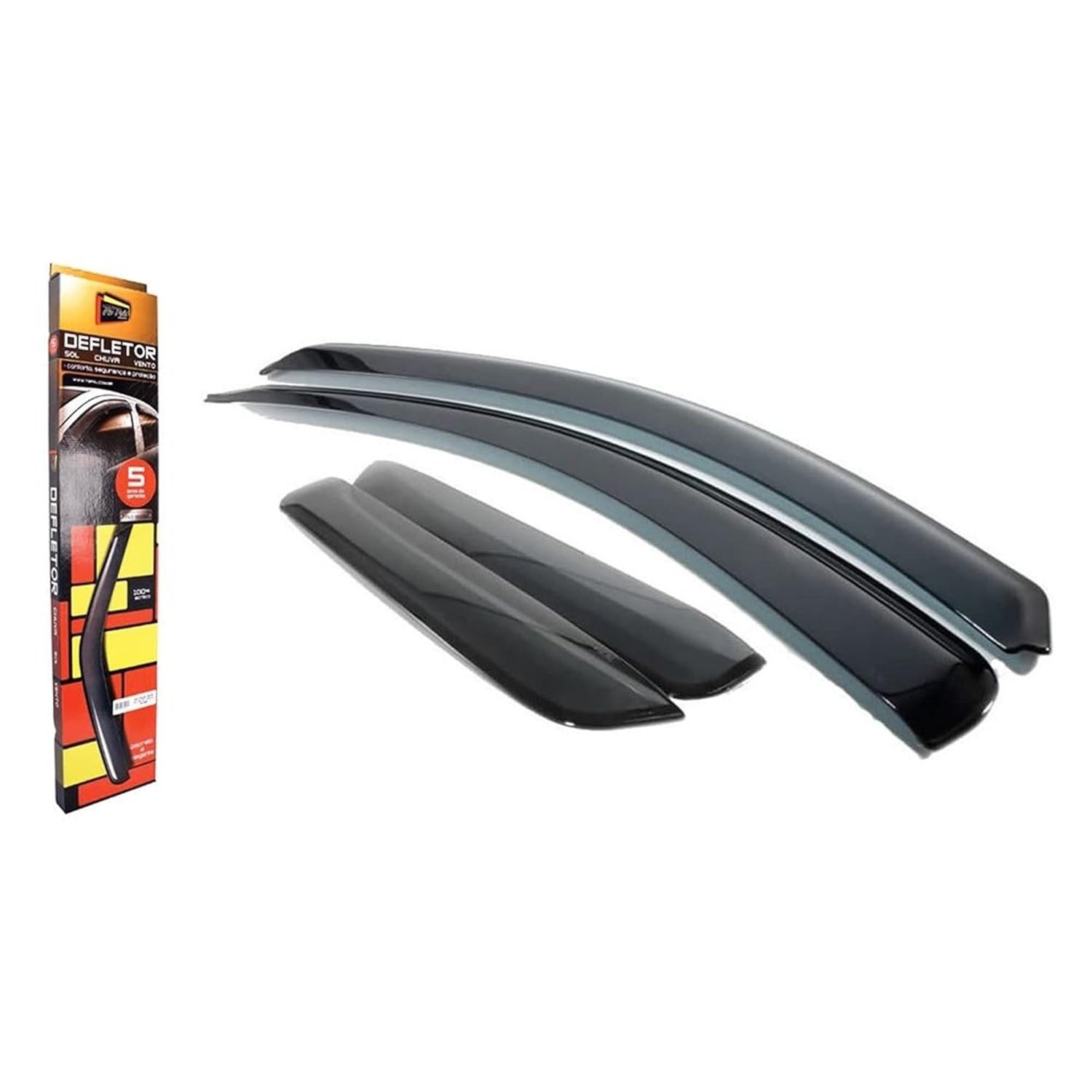 Kit 4 Calhas de Porta Fume para Ford Fiesta 2003-2010 - Tg Poli