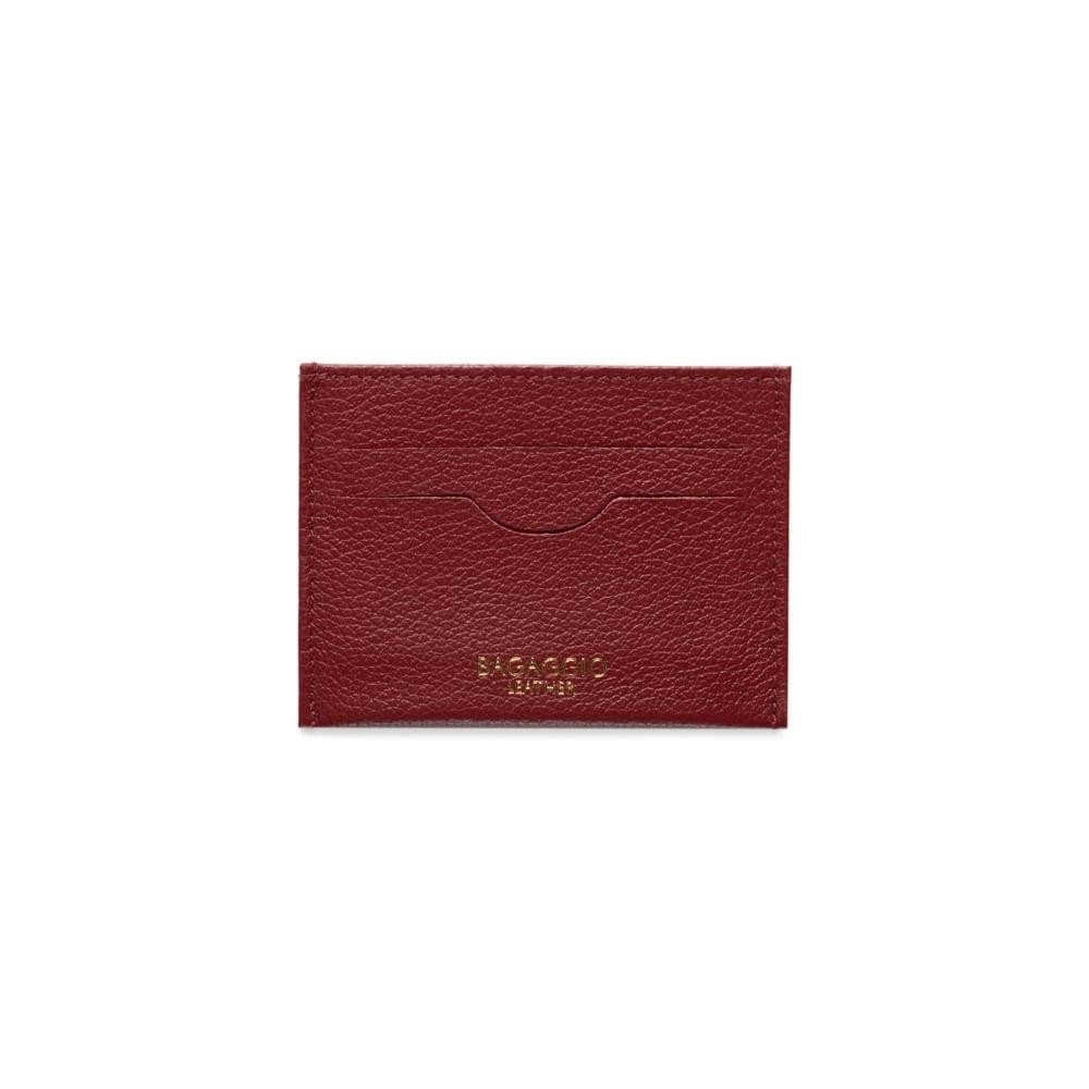Porta Cartão de Couro Slim Vermelho: Elegância Compacta
