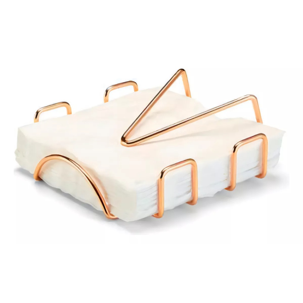 Porta Guardanapos Articulável Arthi Rose Gold – Elegância na Mesa