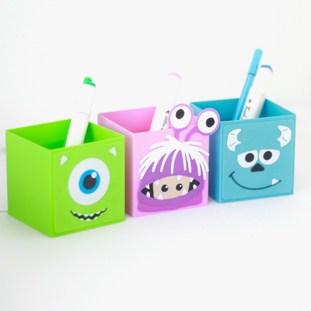 Porta Lápis Monstros SA: Organizador Personalizado para Lembrancinhas