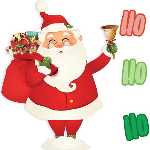 Adesivo de Natal Papai Noel - Decoração Fácil para Parede, Porta e Vitrine