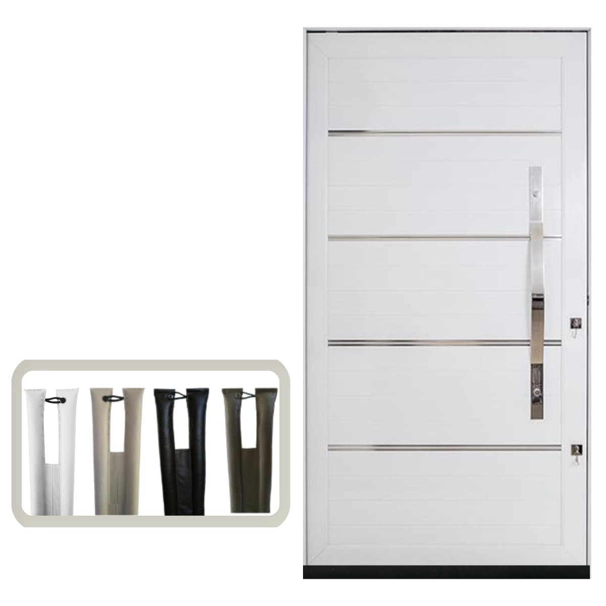 Veda Fresta Porta Pivotante Impermeável Courino - Proteção Total (130cm, Preto)
