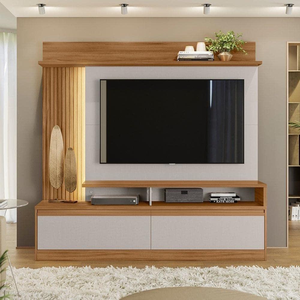 Estante Home para TV até 60" com LED e 2 Portas | Design Moderno e Iluminação Ambiente