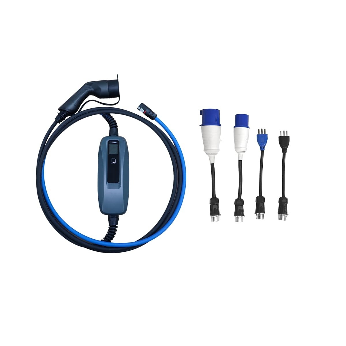 Carregador Portátil Ultraflex 7.2kW para Carro Elétrico - Bivolt, Cabo T2 5m e 4 Plugues