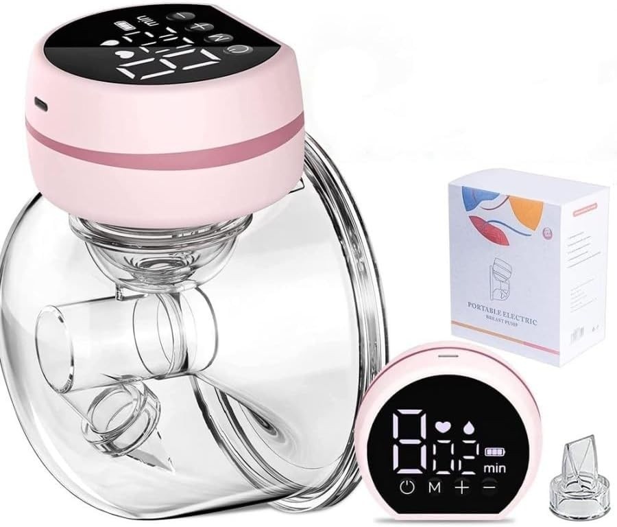 Bomba de Tirar Leite Elétrica Portátil Mãos Livres – 2 Modos, 9 Níveis de Sucção, Anti-Refluxo, Recarregável USB