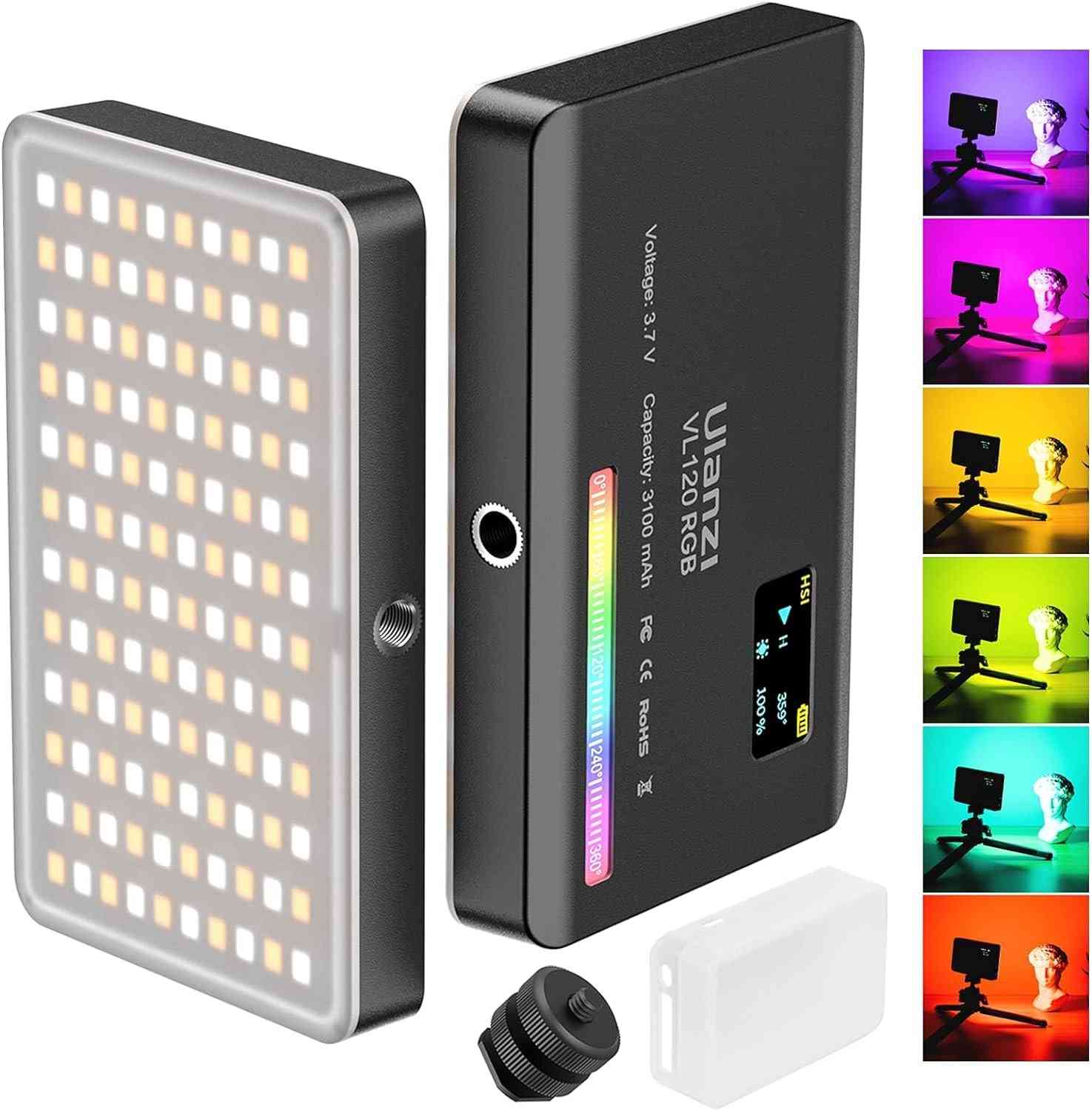 Luz de Vídeo ULANZI VL120 RGB: Iluminação Profissional Portátil para Criadores de Conteúdo