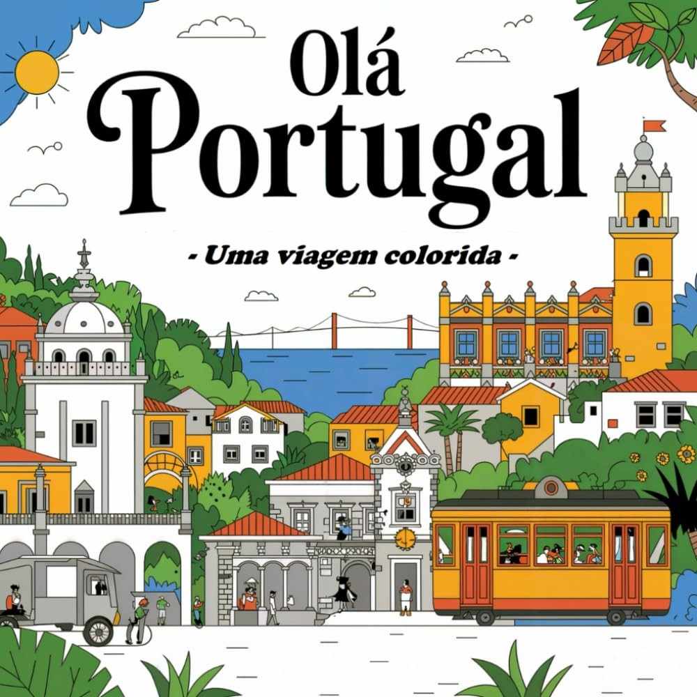Olá Portugal: Livro de Colorir Criativo para Explorar e Relaxar
