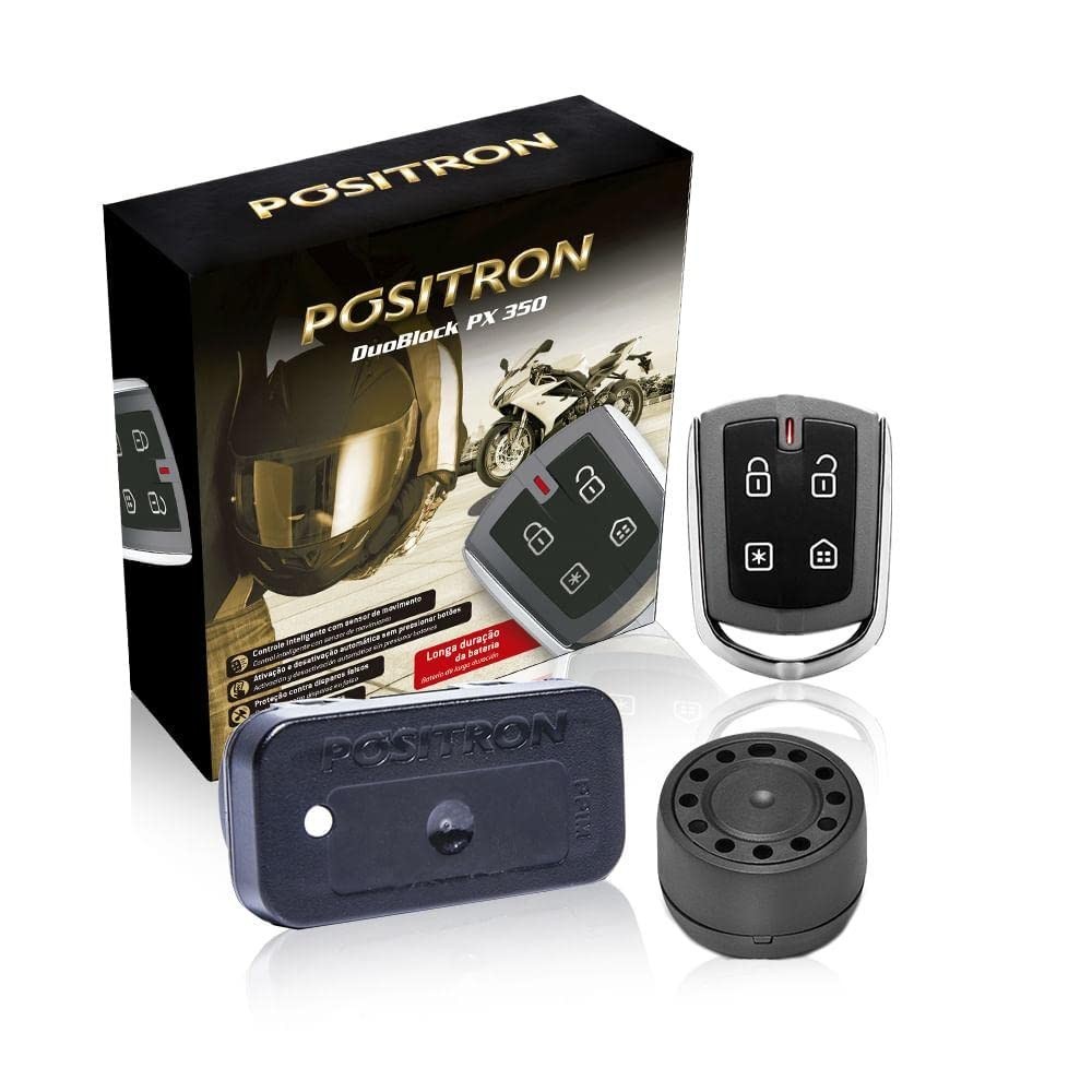 Alarme Positron Duoblock PX G8 350: Segurança Inteligente com Presença e Bloqueio Automático para sua Moto