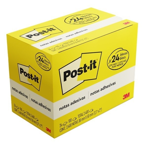Post-it 3M: Organize-se com 24 Blocos Amarelos!