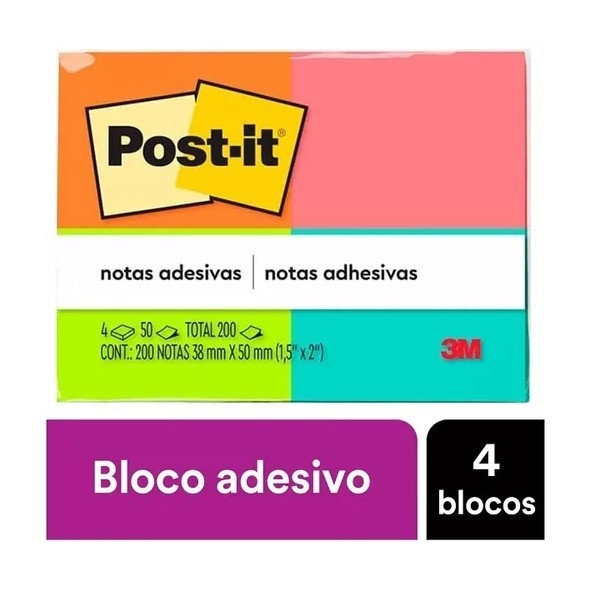 Post-it Tropical 3M: Organize-se com Cores Vibrantes!