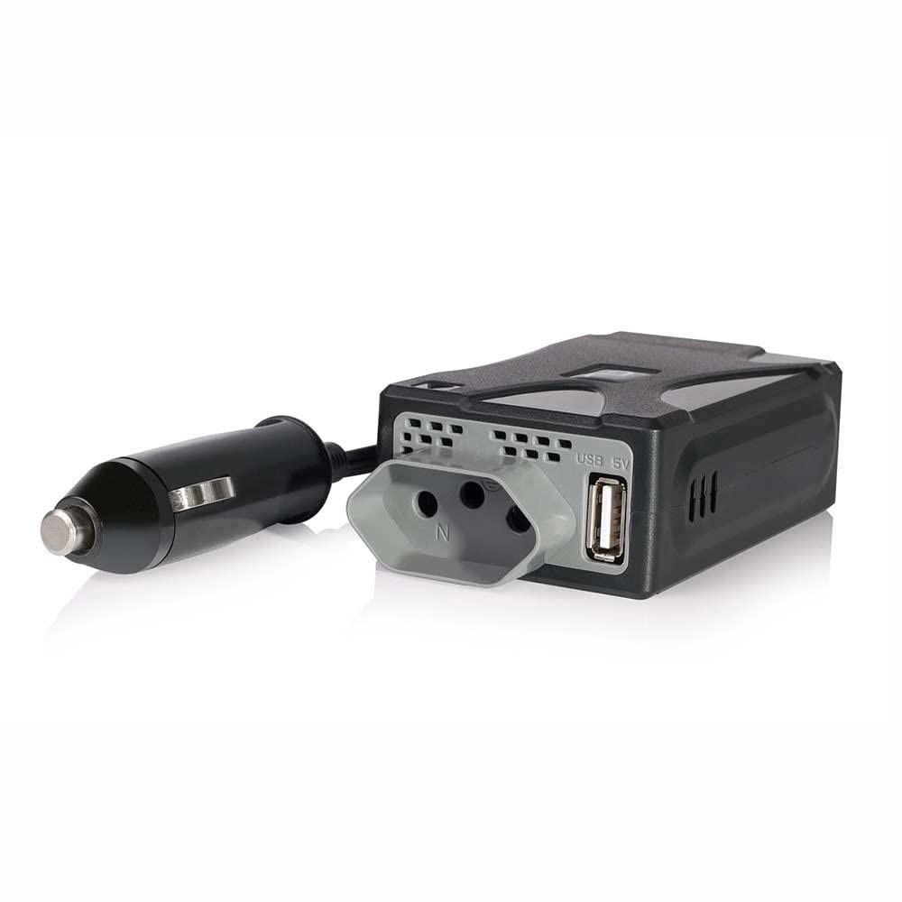 Inversor de Potência 150W 12V para 220V com USB - Transforme seu Veículo!