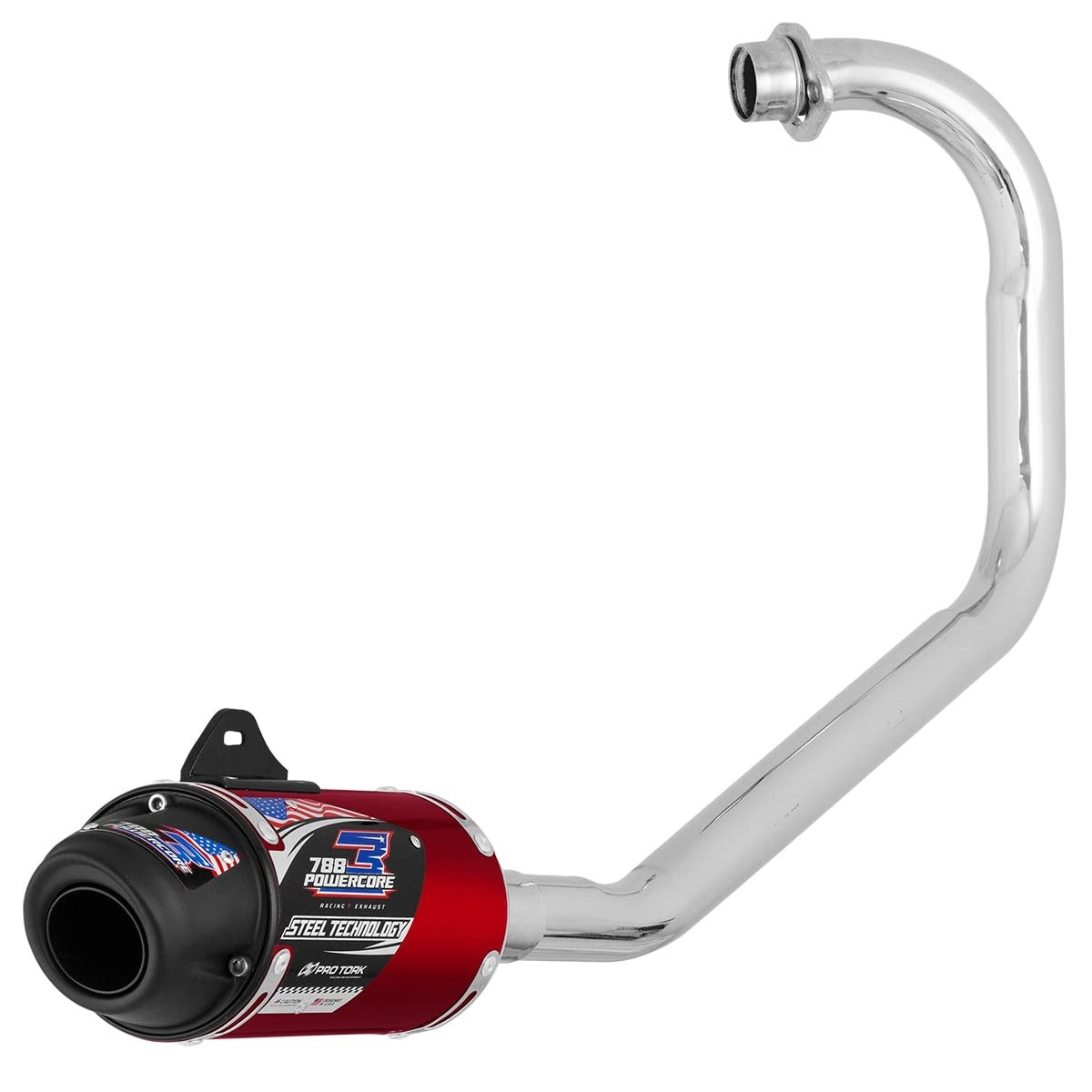 Escapamento Pro Tork Powercore 3 Steel Technology Vermelho - Honda Fan 160 / Start 160