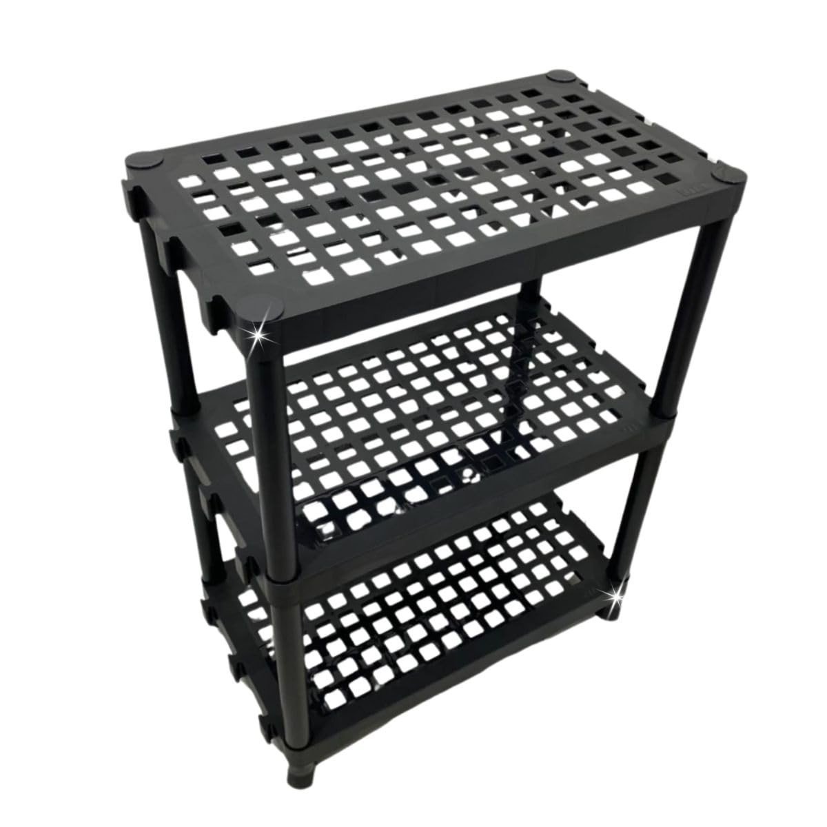 Estante Plástica Multiuso 3 Prateleiras Reforçada - Organize com Estilo e Durabilidade