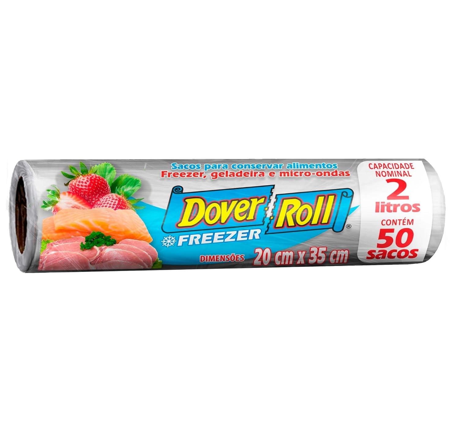 Freezer-Roll Saco para Alimentos 2L Transparente - Rolo com 50 Unidades | Conservação Prática e Segura