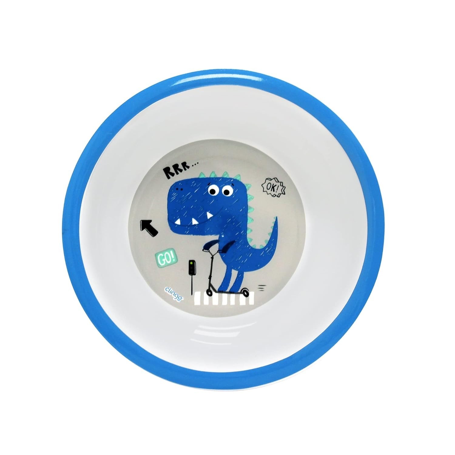 Pratinho Bowl Infantil Dino da Clingo - Seguro, Divertido e Prático para Crianças