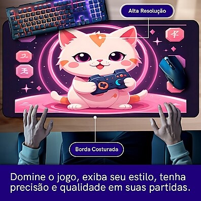 Mouse Pad Gamer Grande: Conforto e Precisão!