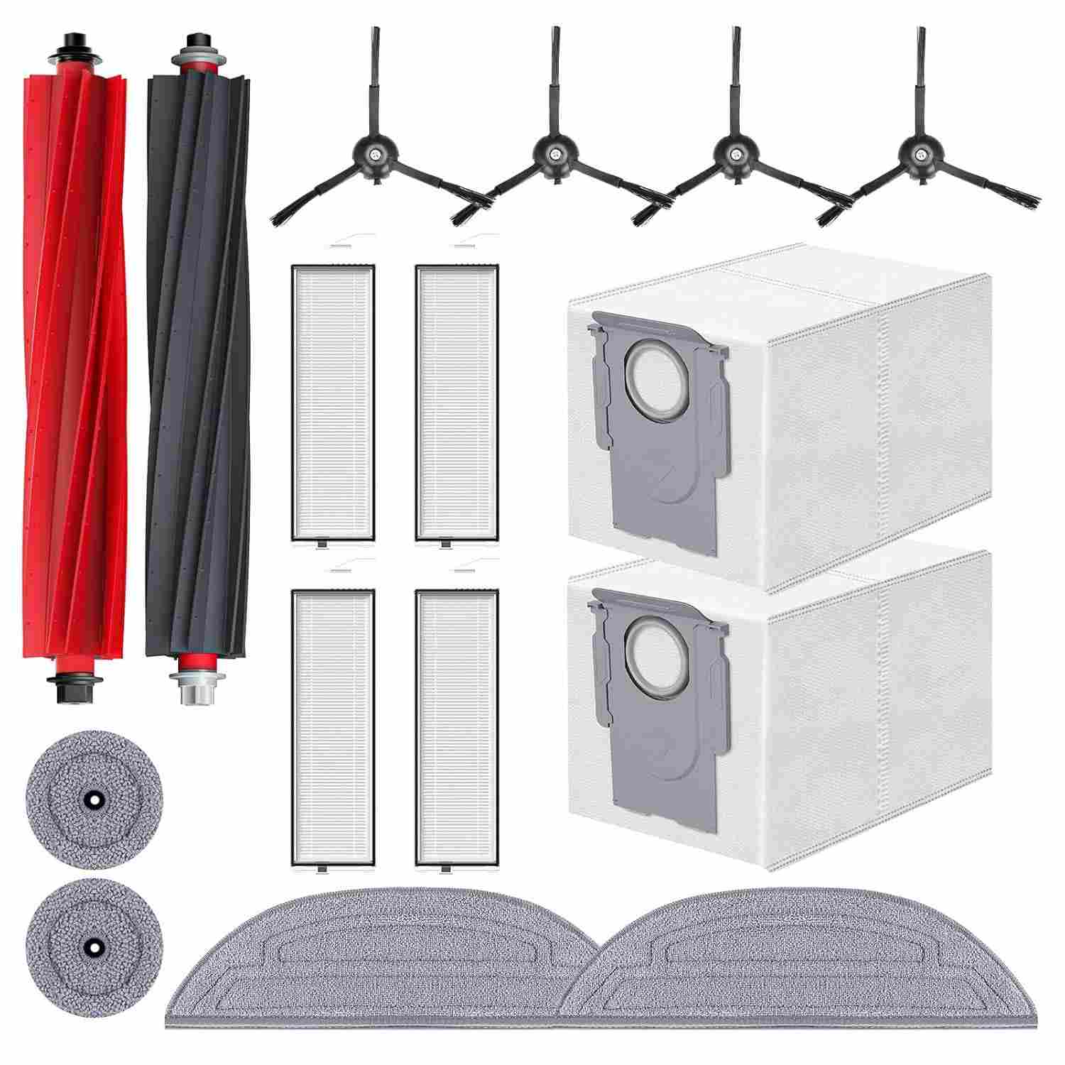 Kit de Acessórios Roborock S8 MaxV Ultra - 16 Peças Premium para Limpeza Completa
