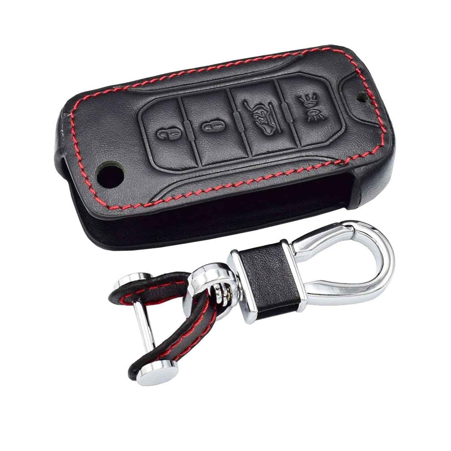 Capa de Chaveiro Couro Inteligente Jeep Renegade Hard Steel 2015-2017 - Proteção Premium