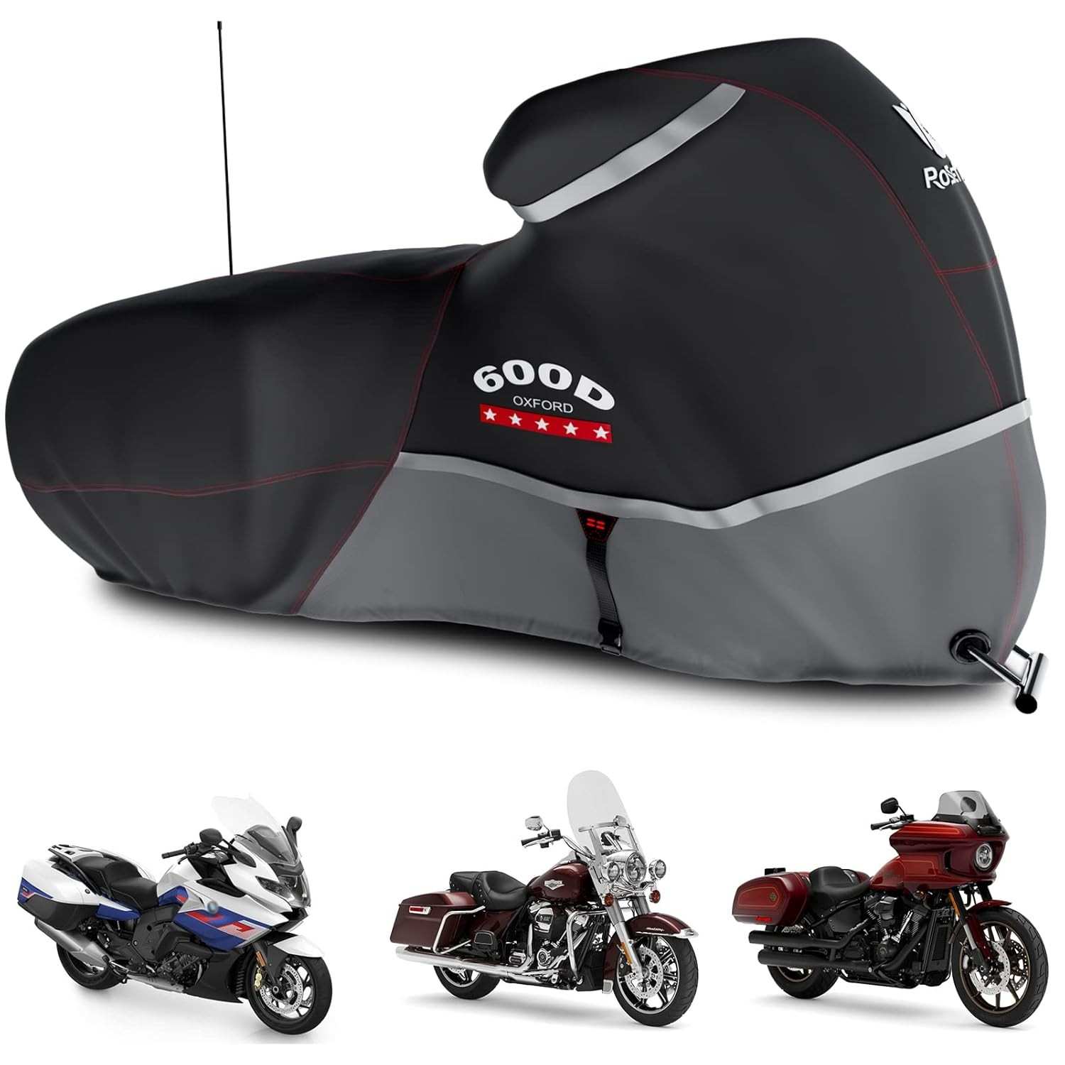 Capa de Moto Premium 600D Impermeável - Proteção Total para Harley Davidson, Indian e Mais!