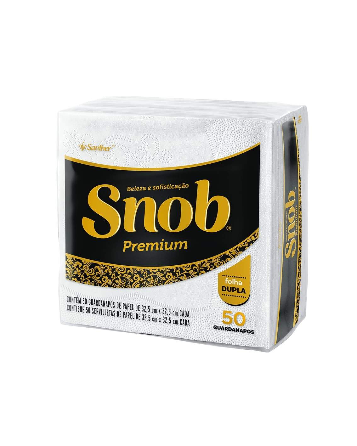 Snob Guardanapo Folha Dupla Luxo - Maciez e Absorção Premium