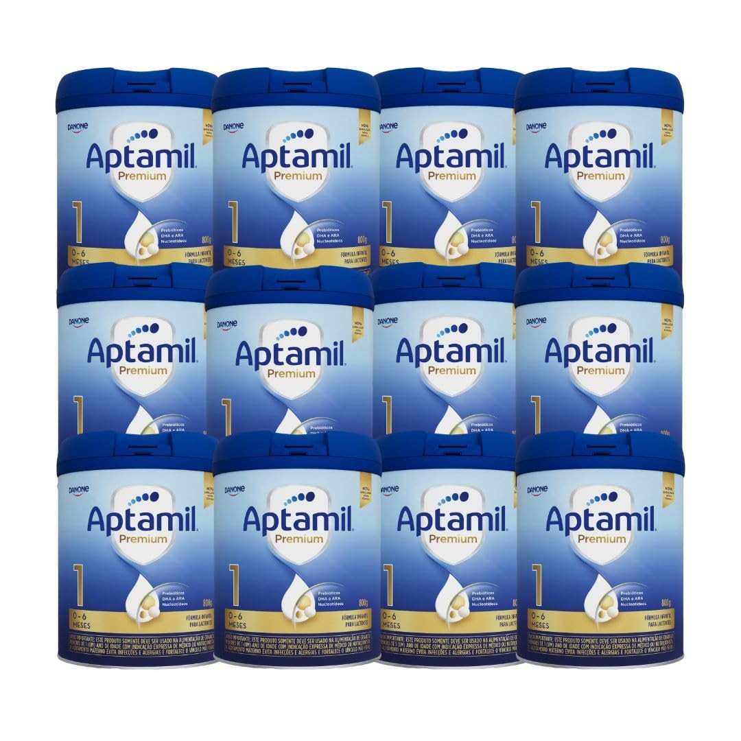 Fórmula Infantil Aptamil Premium 1 800g - Kit com 12 Latas
