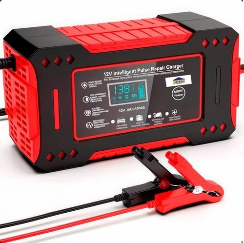 Carregador Inteligente 12V Bivolt com Display Digital | Premium para Carro, Moto e Caminhão