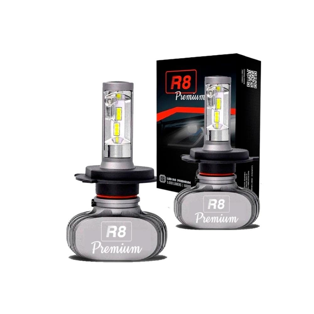 Kit Lâmpada LED Ultra Led R8 Premium H7 6000K 4000 Lumens: Iluminação Superior para Seu Veículo
