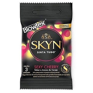 Preservativo Sabor Cereja - Blowtex Skyn Sexy Cherry